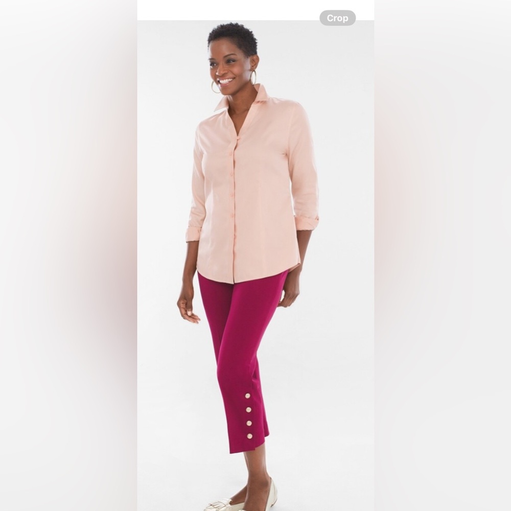 Chico’s Ponte Button-Detail
Straight Crops